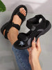 Women's 2025 Summer New Black Outdoor Casual Sports, Hiking, Beach Resort Beach Sports Sandals