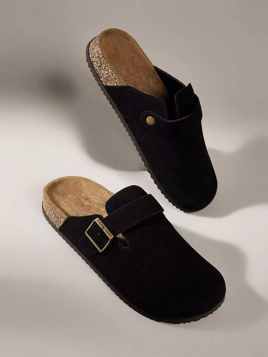 Solecia Women's Fashion Platform Slippers Round Toe Square Buckle With Women's Shoes